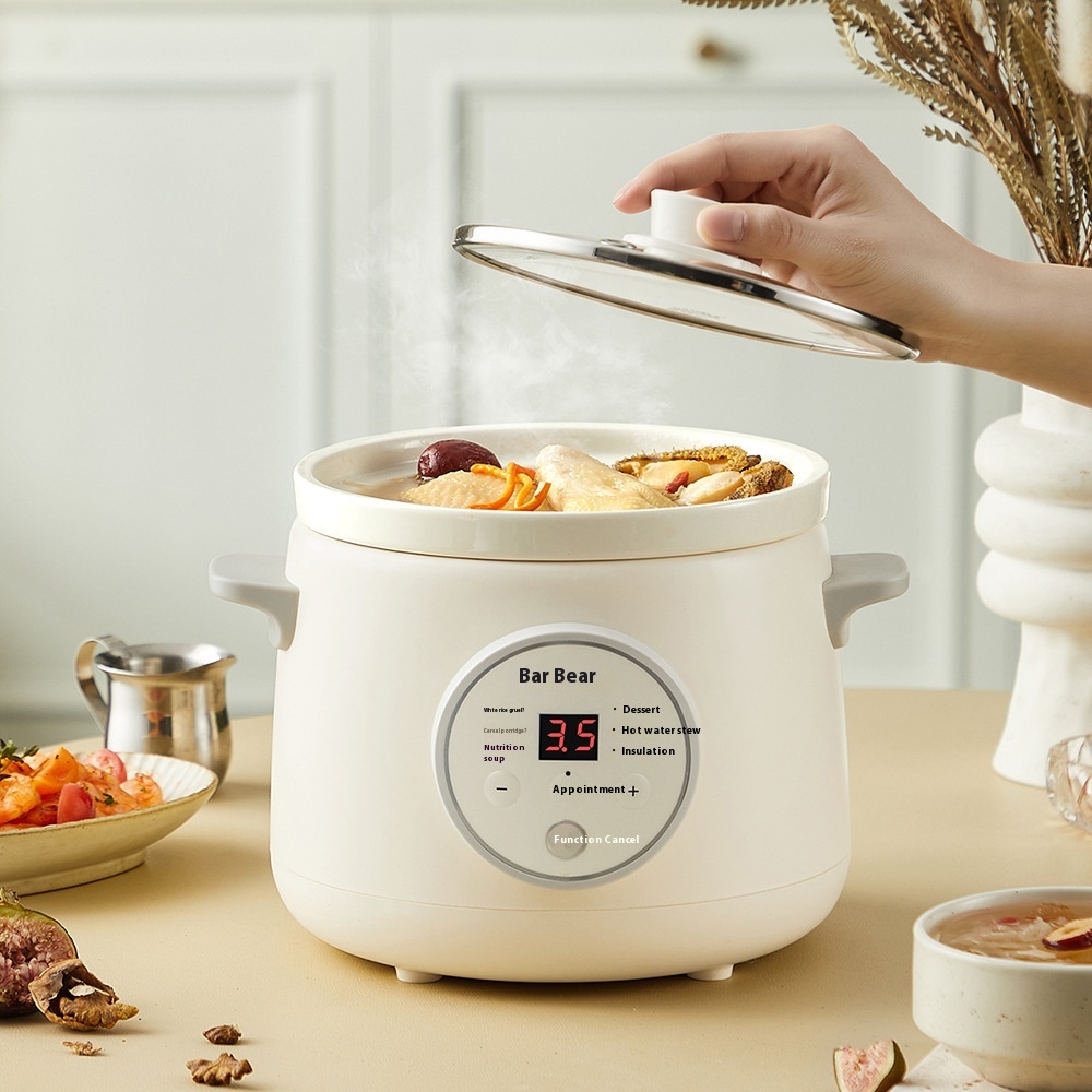 Bear DDG-E15 K2 Electric Stew Pot,Electric Stew Pot,Baby Food Supplement Pot,Porridge Pot,Purple Casserole,Bird's Nest