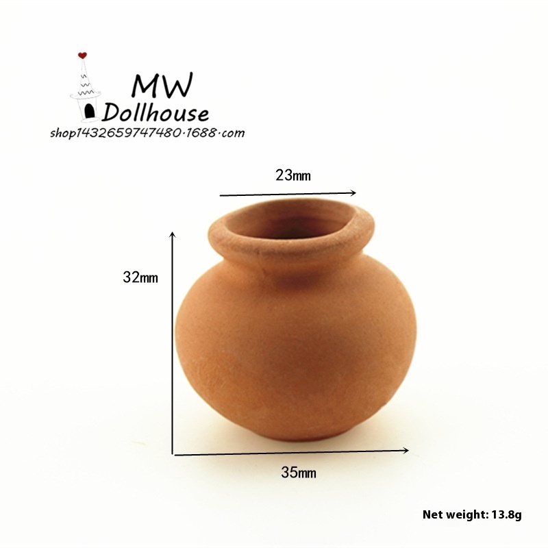 52 DOLLHOUSEMiniature Food Play Scene Model Dollhouse Accessories Mini Ceramic Flower Pot C5055