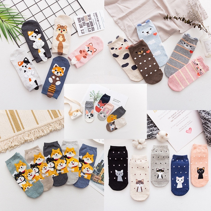 Four Seasons Socks Women Straight Cartoon Boat Socks Japanese Anime Shin-chan Women Socks Sweat-absorbent Cotton Personalizedy Socks