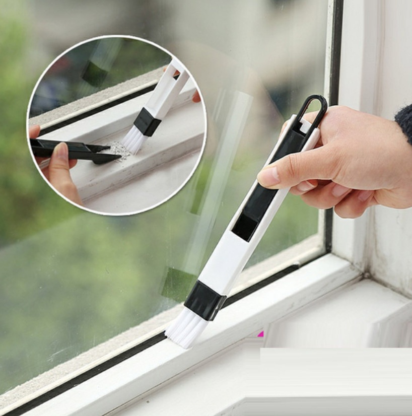Window Slot Two-in-one Groove Gap Brush Screen Window Cleaning Tool Set Household Cleaning Artifact
