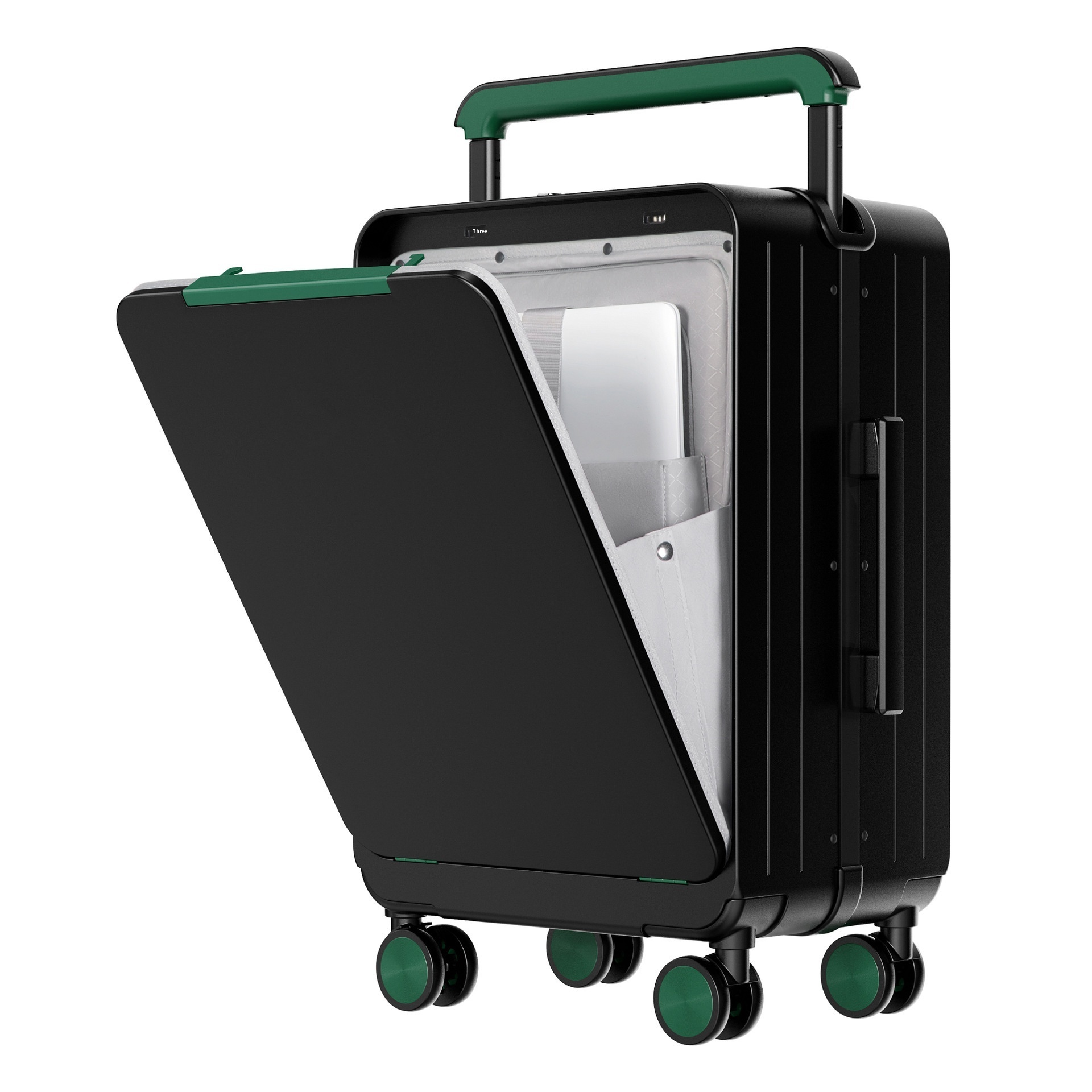 Front Open Lid Trolley Case Business Large Capacity Luggage Case Men's Boarded Box Vientian Wheel Silent Password Box