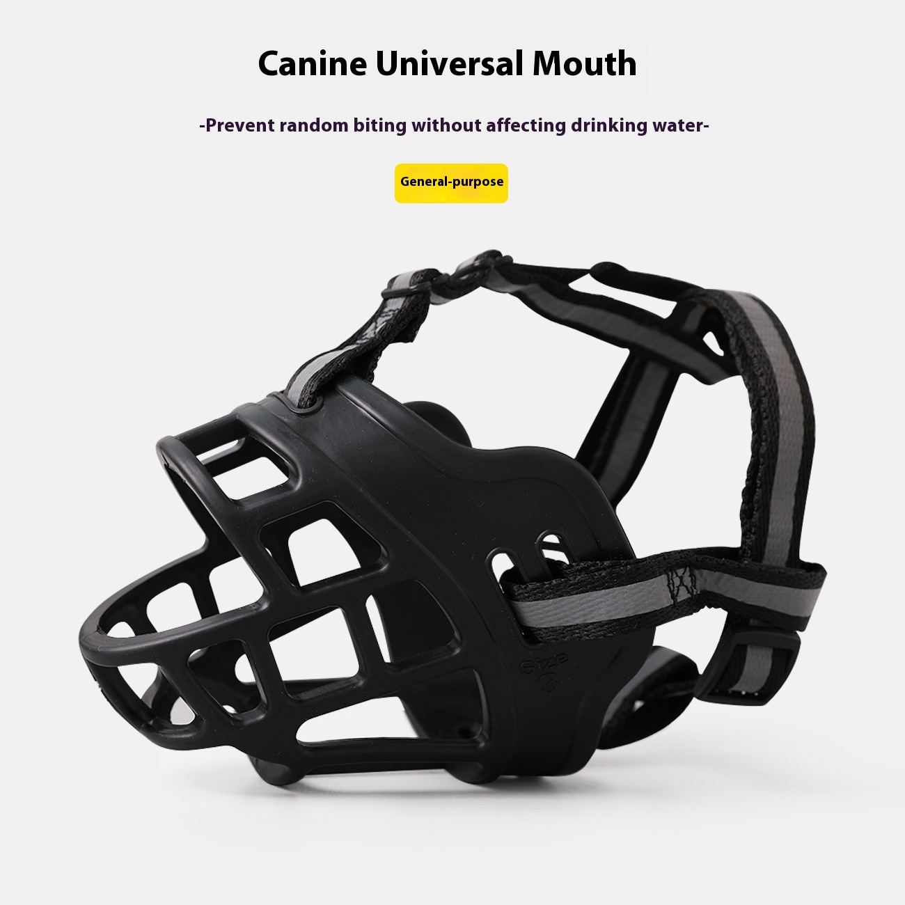 Large Plastic Adjustable Dog Muzzle Anti-bite,Anti-barking,Anti-eating Protective Dog Muzzle Pet Mask