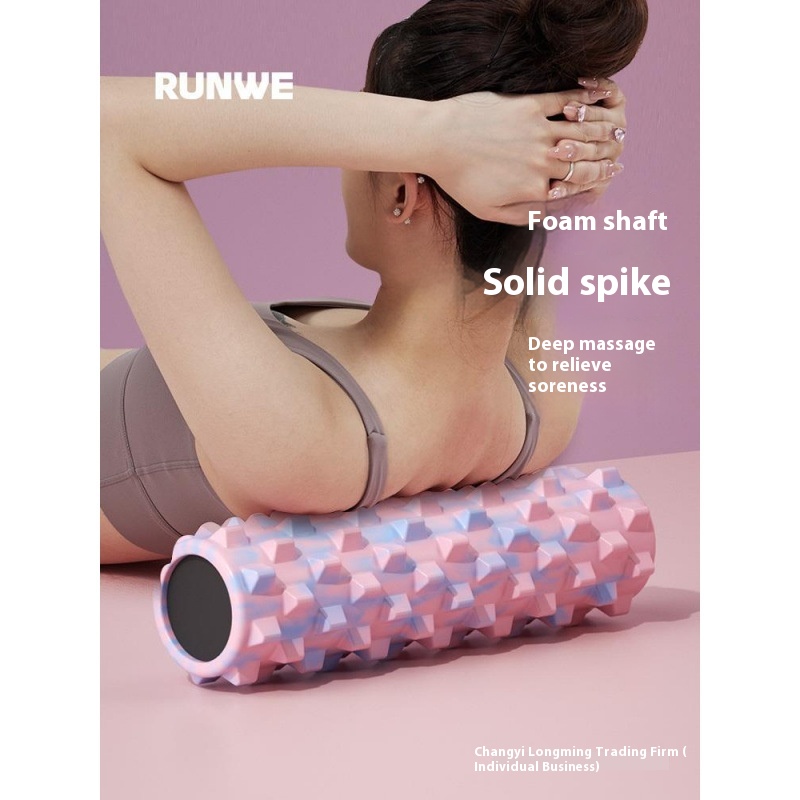 Foam Shaft Muscle Relaxation Mace Roller Solid Skinny Leg Artifact Massage Roller Leg Roller Yoga Style
