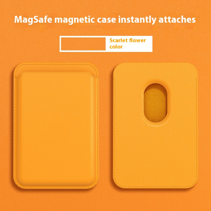 Thin And Light Magsafe Card Case Pu Card Case Strong Magnetic IPhone134 Apple Mobile Phone Magnetic Card Case