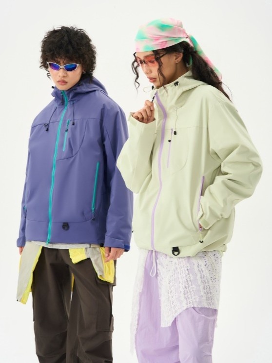 Kongshanyu Outdoor Jacket Women's Autumn And Winter Hard Shell Windproof And Waterproof Functional Jacket Men's Outdoor Hooded Mountaineering Jacket