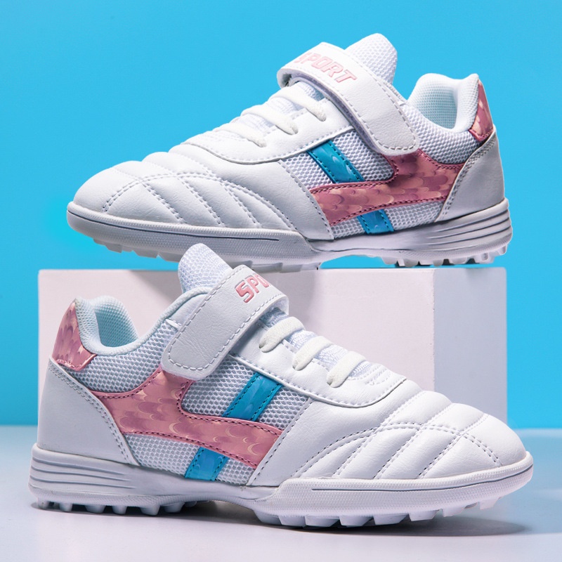 Girls Football Shoes Broken Nails Velcro Primary And Secondary School Students Professional Training Shoes Foreign Trade Hot Low-top Football Shoes