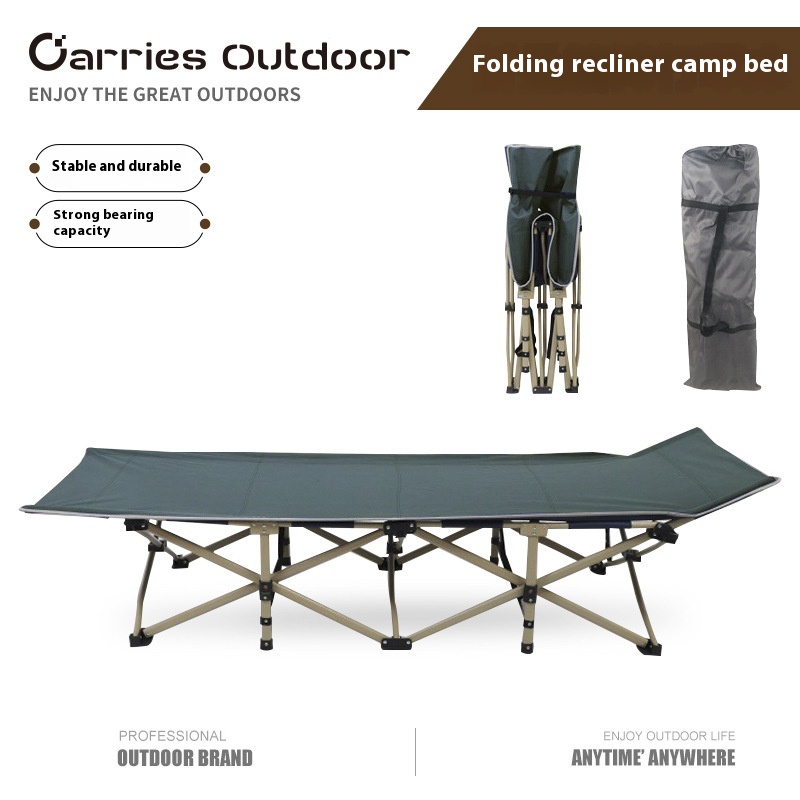 Portable Single Nap Bed Outdoor Folding Chair Camp Bed Office Folding Lunch Break Bed Accompanying Bed