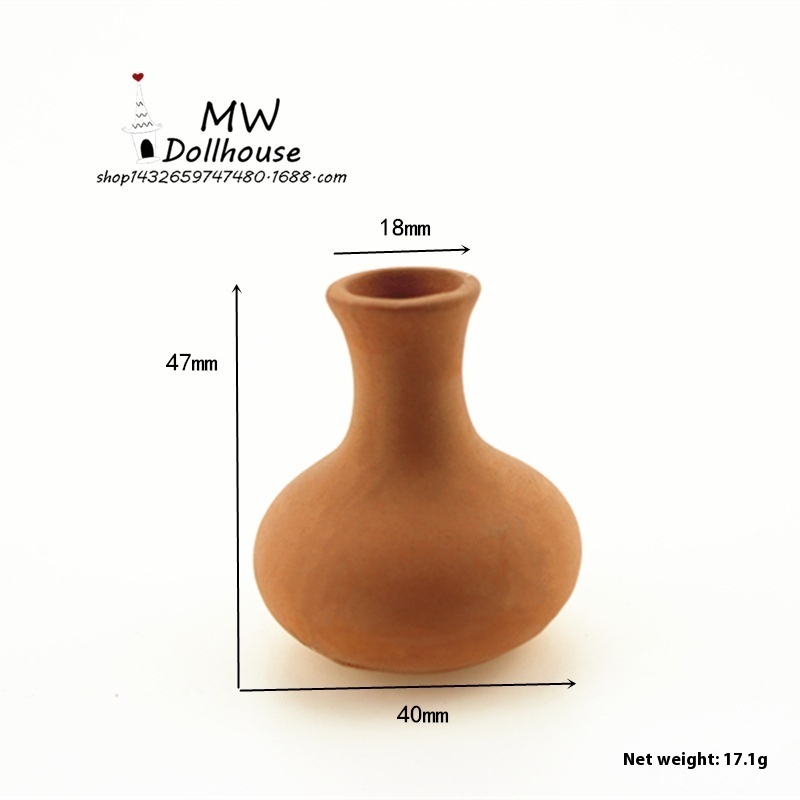 52 DOLLHOUSEMiniature Food Play Scene Model Dollhouse Accessories Mini Ceramic Flower Pot C5056