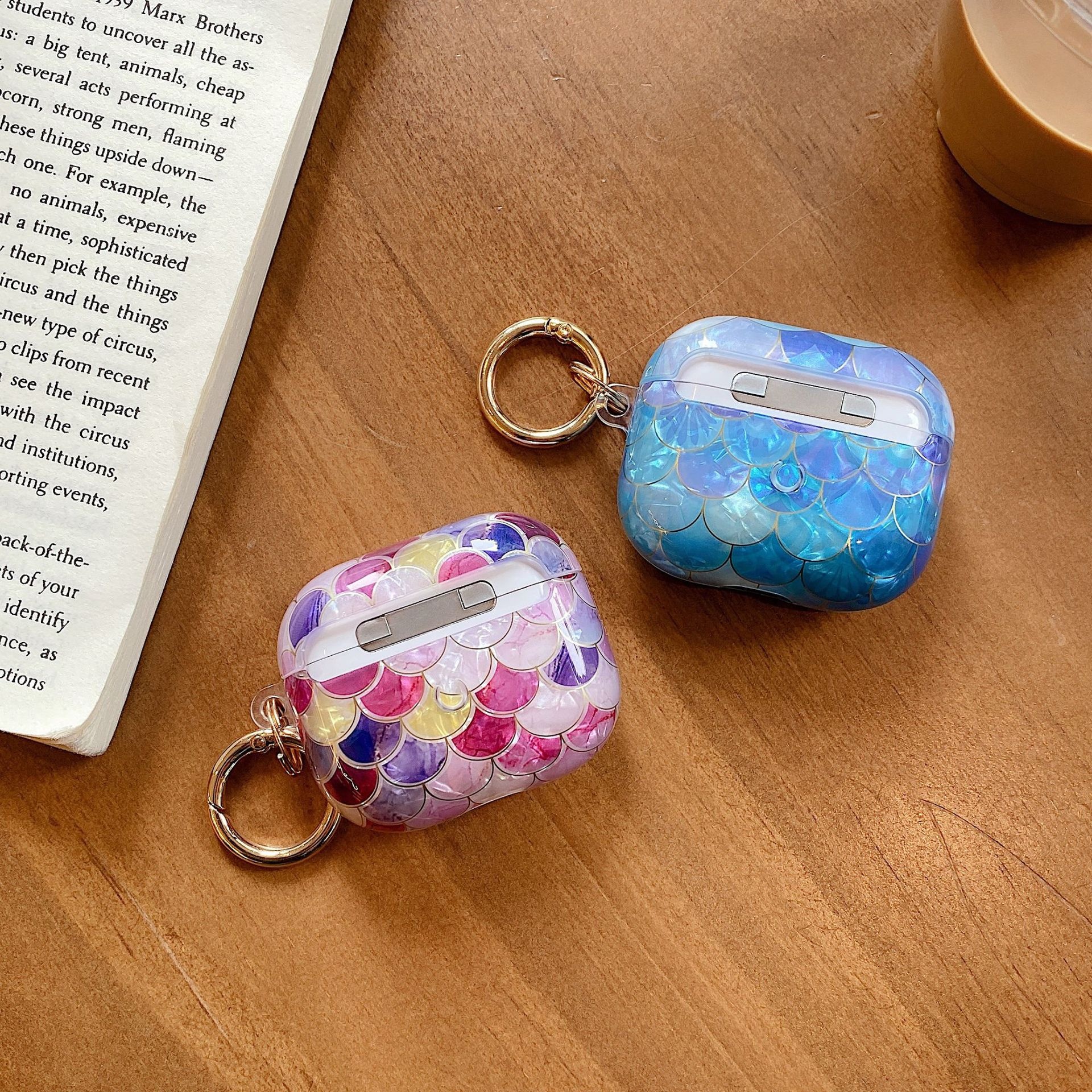 Model Suitable For Airpods PROProtective Case Airpods3 Protective Cover2 Mermaid IMDEarphone Cover Fish Scale