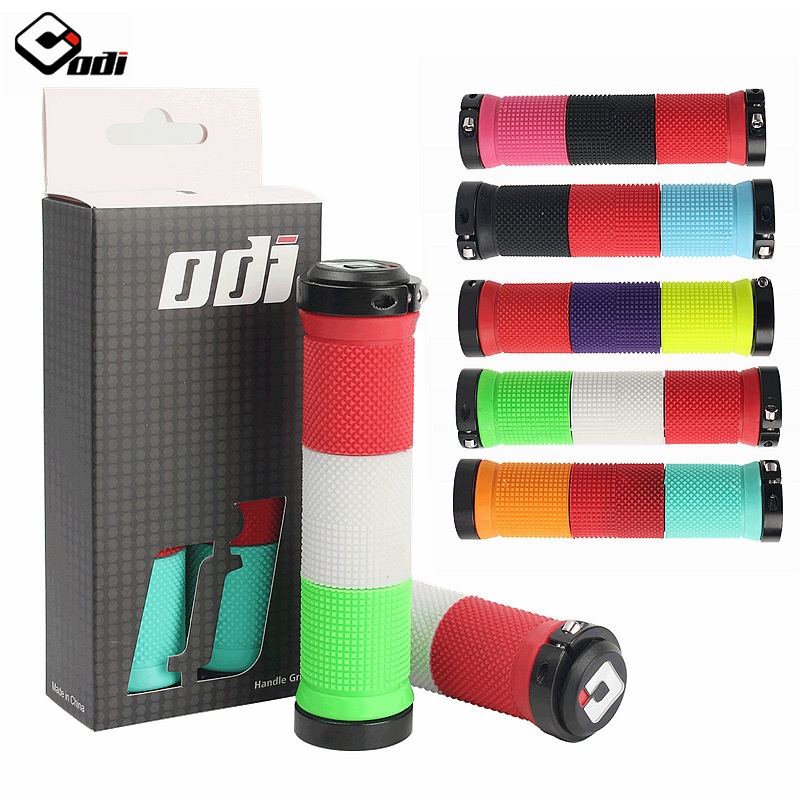 American ODIRubber Grip Mountain Bike Folding Bicycle Grip Double Lock Ring Color Non-slip Shock Absorption Dirt Resistant