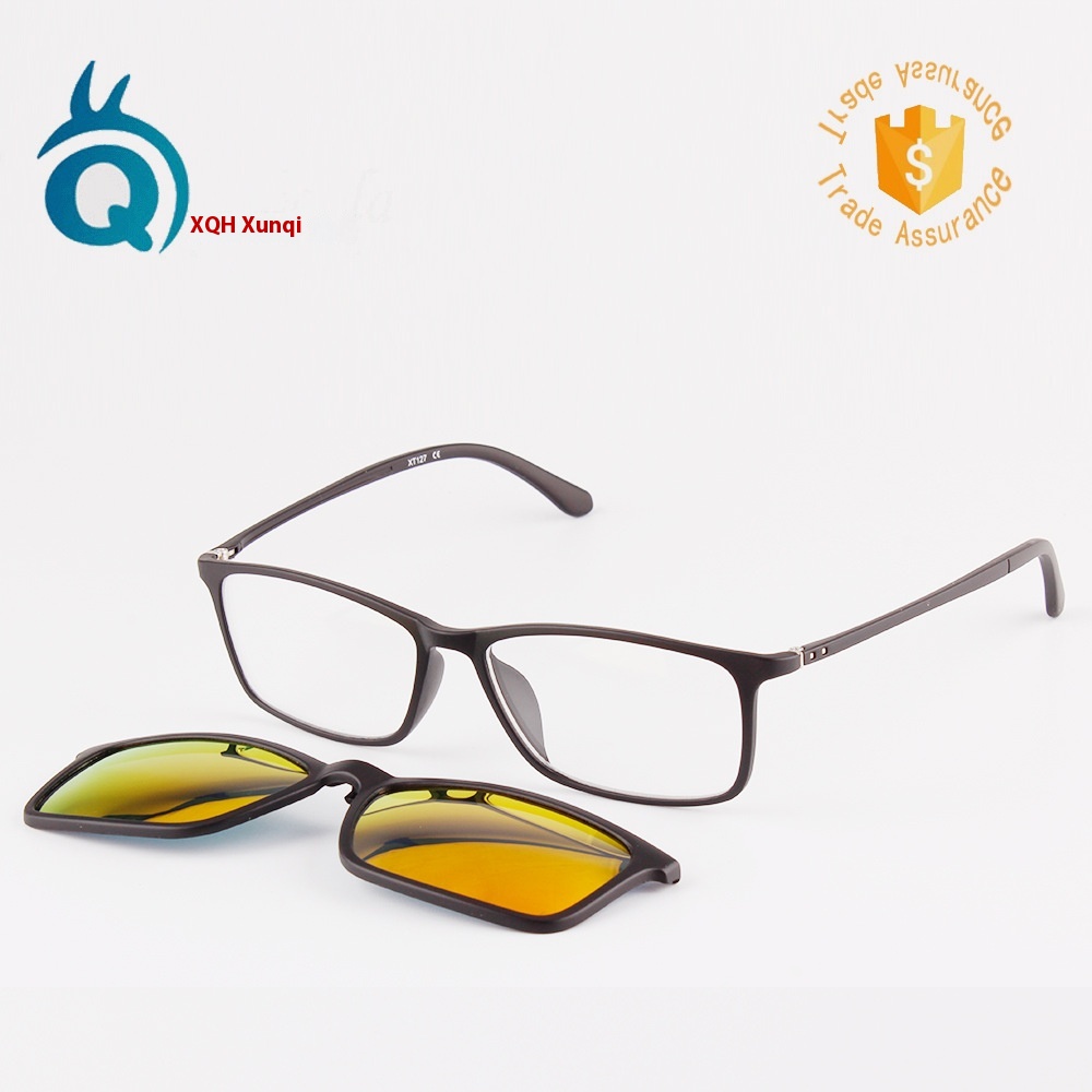 Douyin Color Changing Glasses Fashionable Polarized Sunglasses Anti-ultraviolet Magnet Adsorption Clip Myopia Glasses