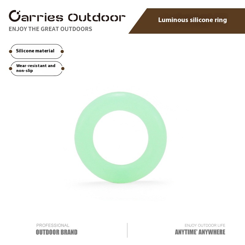 Field Nail Luminous Ring Multifunctional Silicone Ring O-shaped Luminous Ring Warning Ring Camp Nail Luminous Ring Camping Accessories