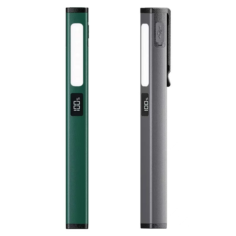 Led Flashlight Rechargeable Strong Magnetic Anti-Fall Flashlight Camping Style Car Pection Car Light Pen-Shaped Work Light