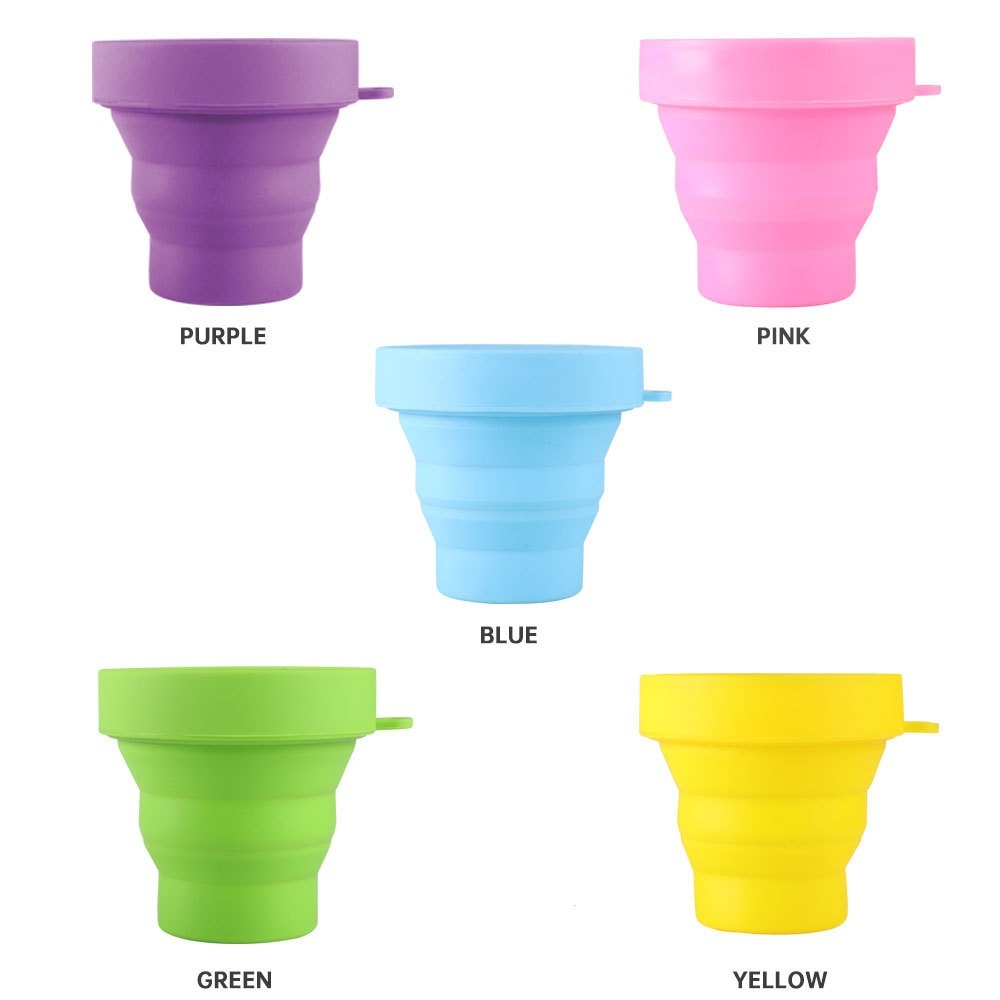 Silicone Foldable Telescopic Water Cup Menstrual Cup Cleaner Multifunctional Portable Outdoor Travel Sports Mouthwash Cup