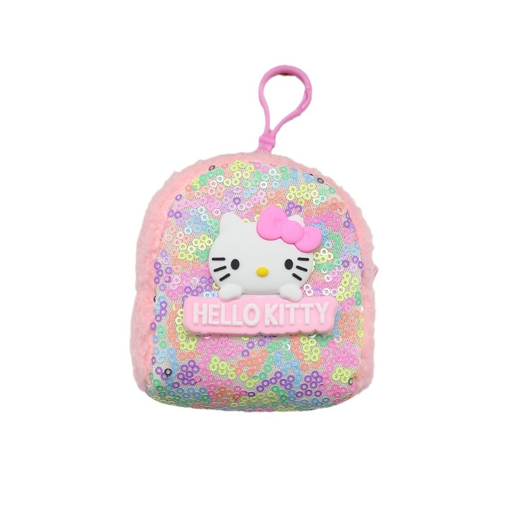 Colorful Sequin Coin Purse Cartoon Cute Mini Children Plush Small Bag Keychain Pendant Headset Storage