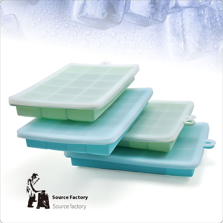 Food Grade Direct1524 Grid Silicone Ice Tray Silicone Cover Multifunctional Jelly Chocolate Ice Making Mold