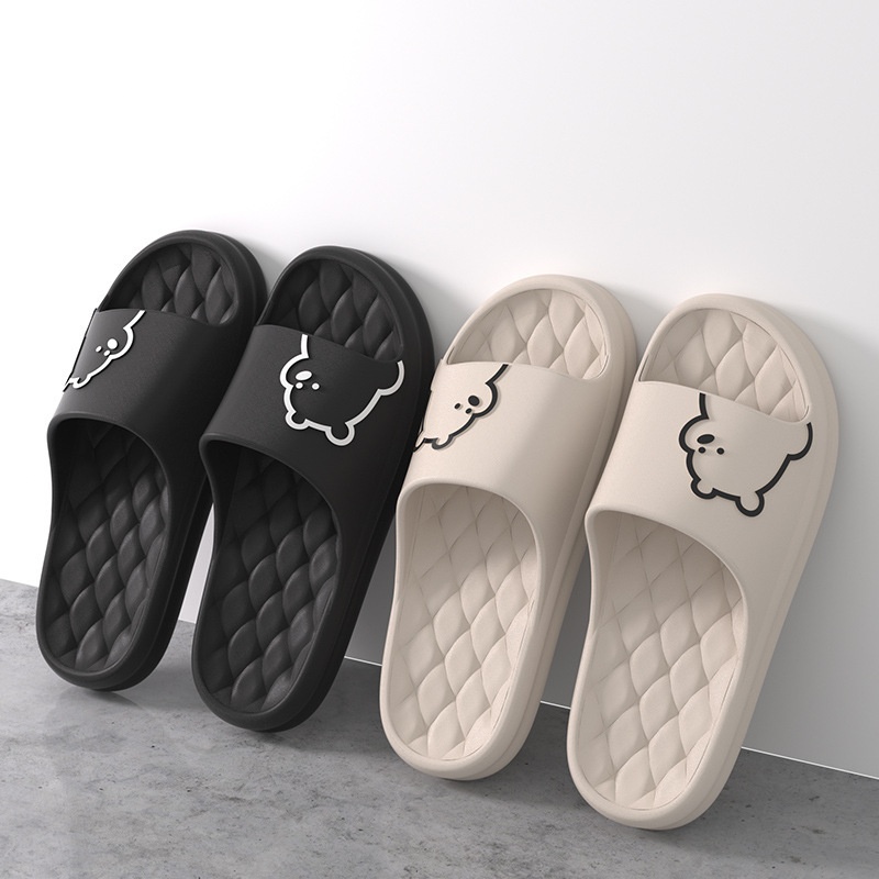 Soft Thick Bottom Shit Feeling Sandals For Women Summer Indoor Home Sandals Bathroom Non-slip Couple Slippers