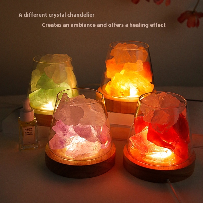 Handy Ceremony Aromatherapy Crystal Sparkling Light Aromatherapy Essential Oil Home Indoor Fire-free Incense Lasting Aroma Bedroom Ornaments