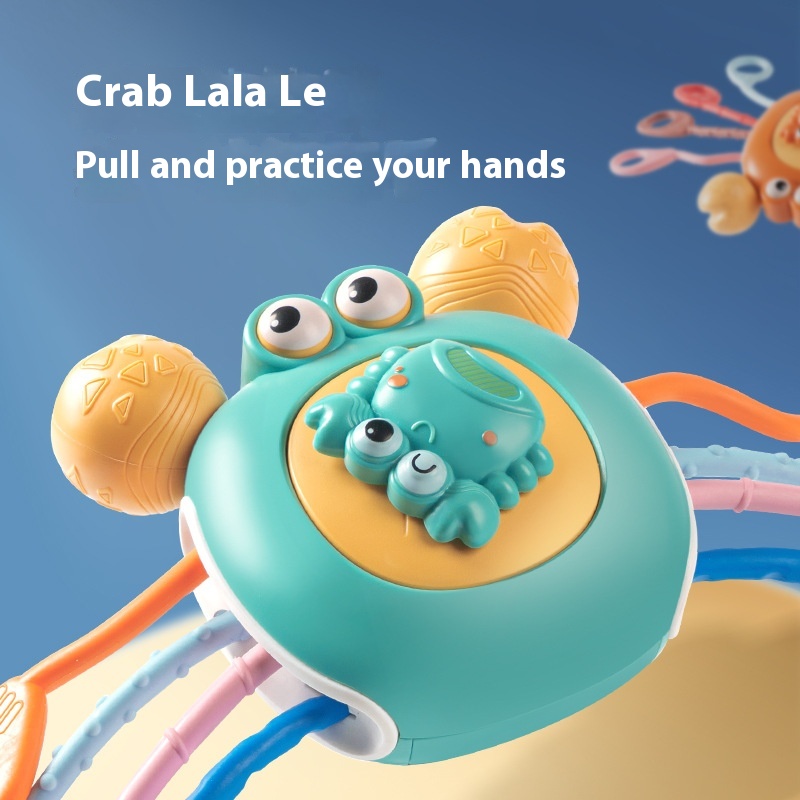 Early Childhood Education Toys Crab Pull Rope Pull Pull Can Chew Infant Finger Grasping Practice Educational Toys