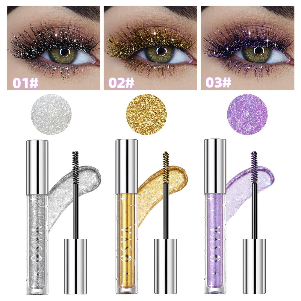 Temu 10W OSYA Glitter Mascara Shining Broken Diamond Pearlescent Shining Colorful Waterproof Not Simmy