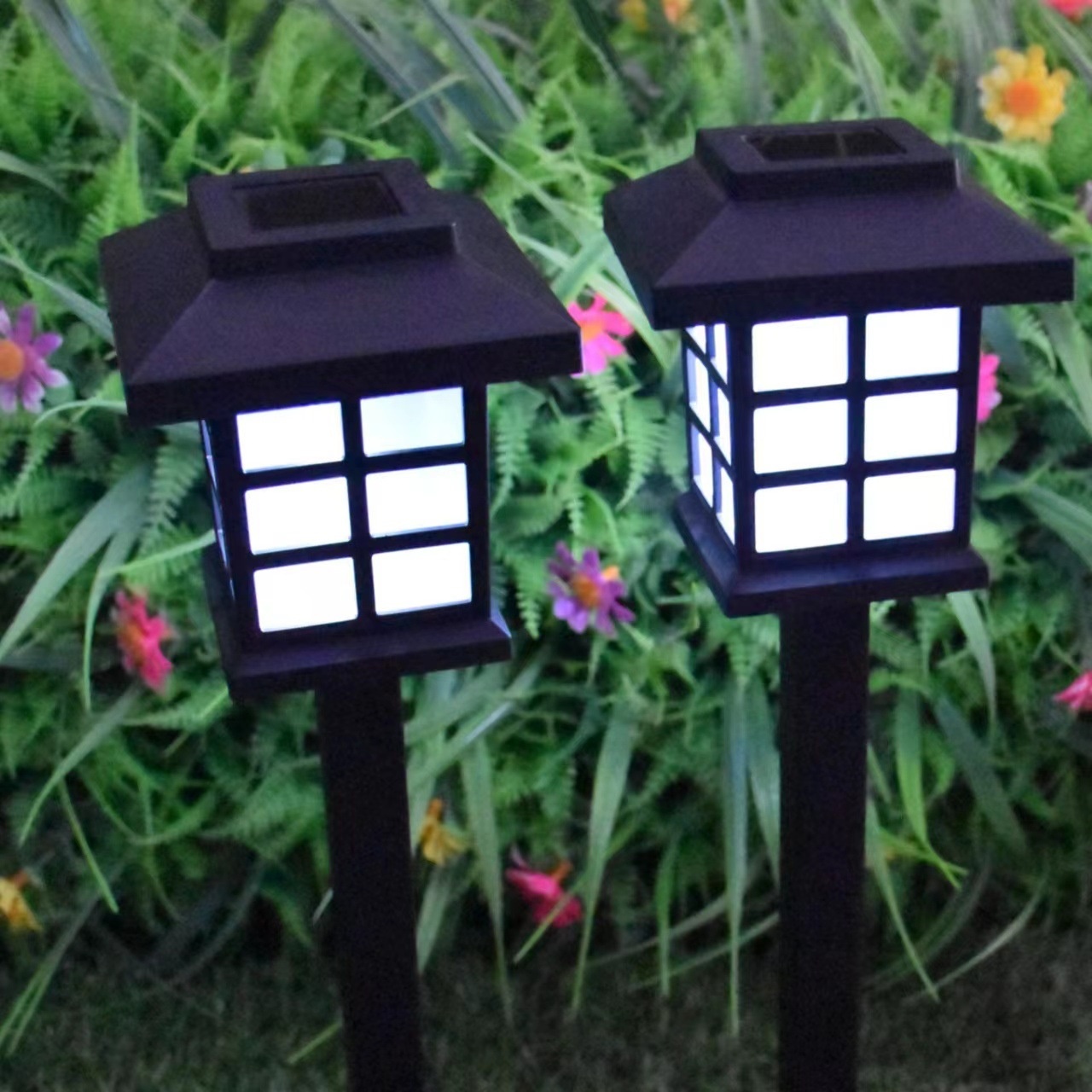 Solar House Light Waterproof Chinese Garden Light Decoration Outdoor Ground Plug Light Solar Light Ground Plug Light