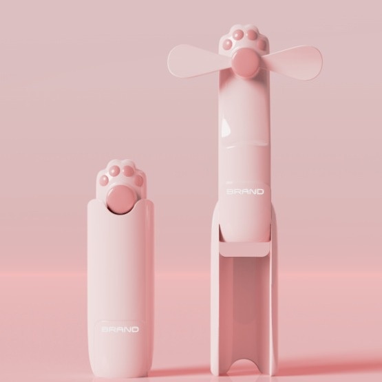 Cat's Paw Handheld Small Fan Portable Multi-function Flashlight Charging Treasure Foldable Silent Small Electric Fan