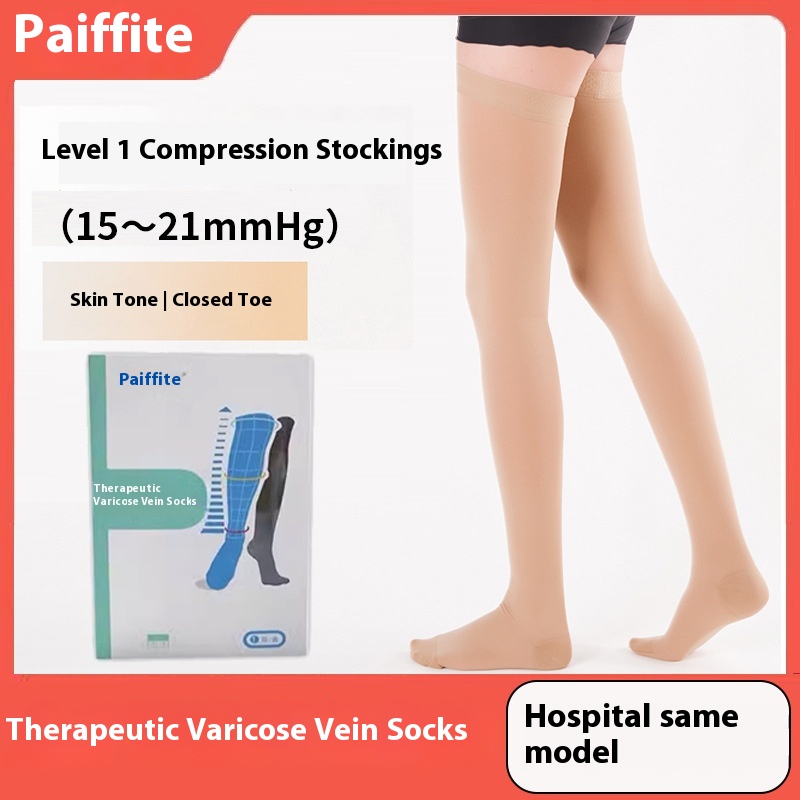 Pafit Therapeutic Varicose Vein Socks First Level Pressure Long Tube Short Tube Skin Color Elastic Socks