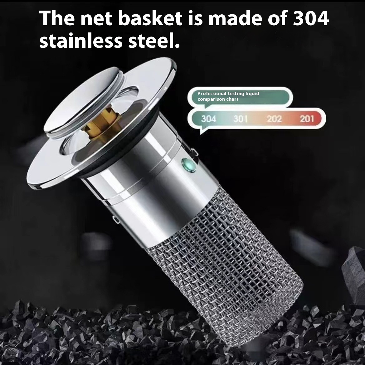 Stainless Steel Kitchen Sink Bounce Core Leakage Plug Filter Drainer Laundry Pool Vegetable Basin Basket Cross Border
