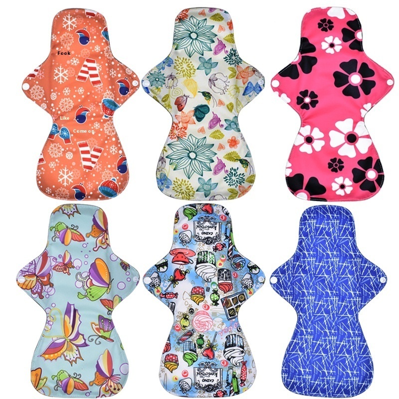 SIn Stock LSize Leak-proof Bamboo Charcoal Sanitary Napk Washable Aunt Napkin Pads Maternity Special Care Cotton Sanitary Pads