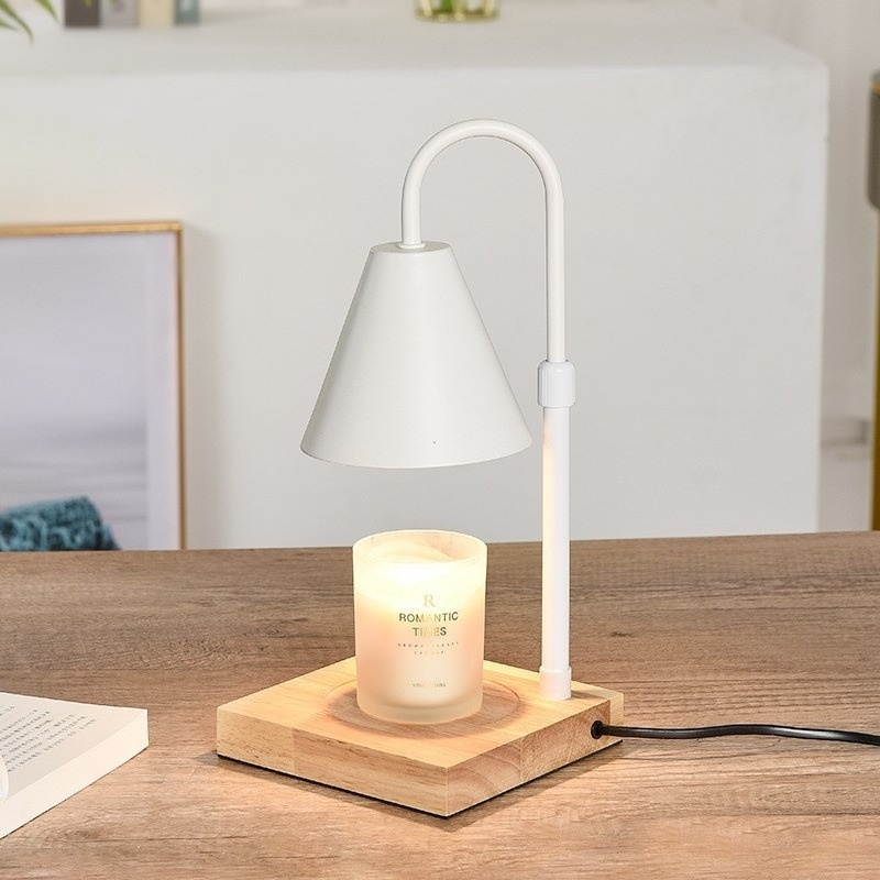 Simple Aromatherapy Wax Lamp Warm Lamp Diffuser Melting Candle Melting Candle Lamp Bedroom Bedside Wooden Night Light Table Lamp
