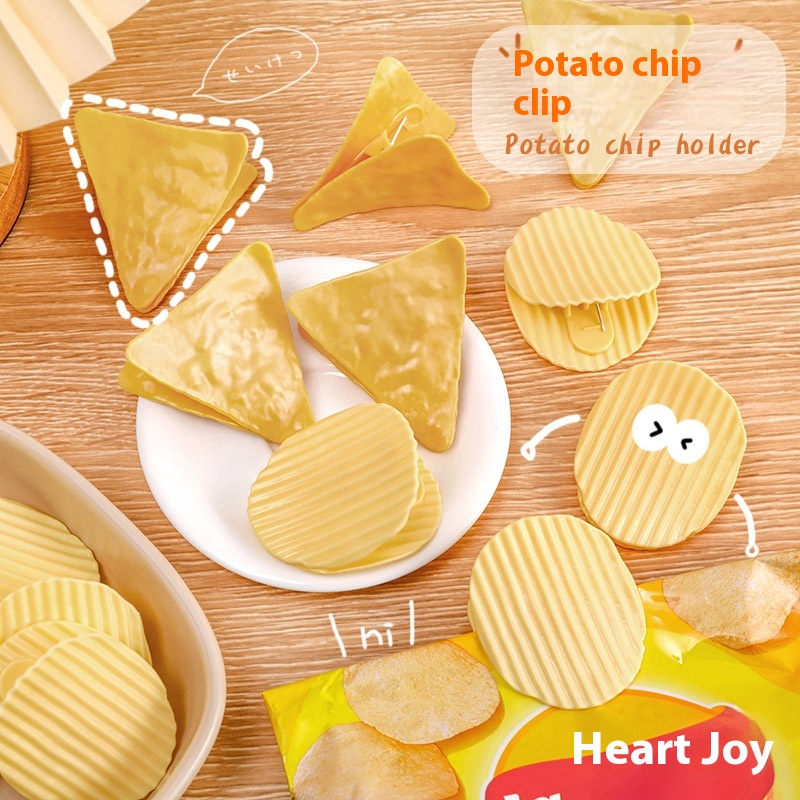 Cute Creative Potato Chip Clip Student Stationery Test Paper Folder Girl Snack Bag Sealing Clip Office Receipt Clip