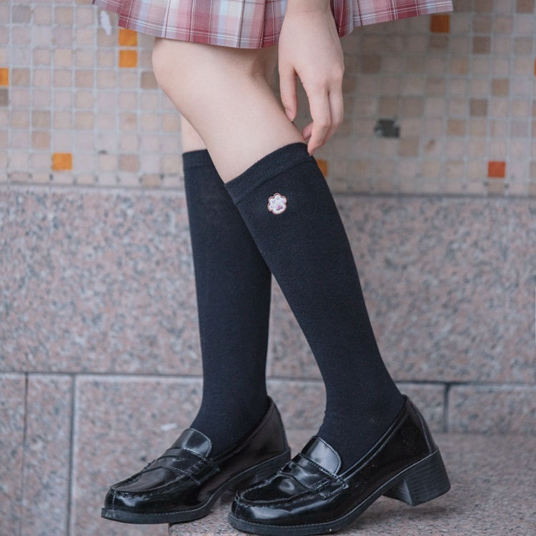 Shano Japanese Jk Socks For Women, Embroidered Calf Socks, Student Half-Leg Socks, Versatile College Style Long Tube Women's Socks 106