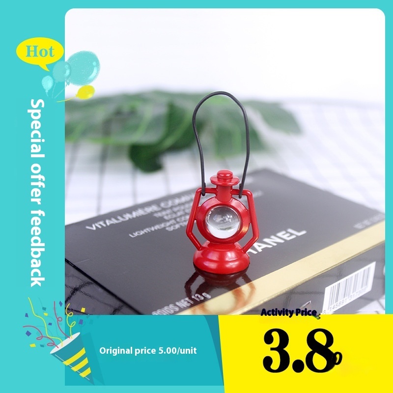 52 DOLLHOUSEDollhouse Accessories Miniature Model Toy Shooting Props Simulation Mini Kerosene Lamp F114