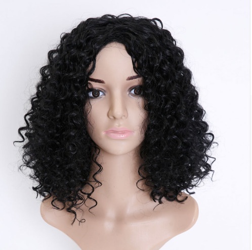 S Of African Small Roll Wigs Wigs European And American Wigs Women's Short Curly Hair Explosive Head Chemical Fiber Headgear