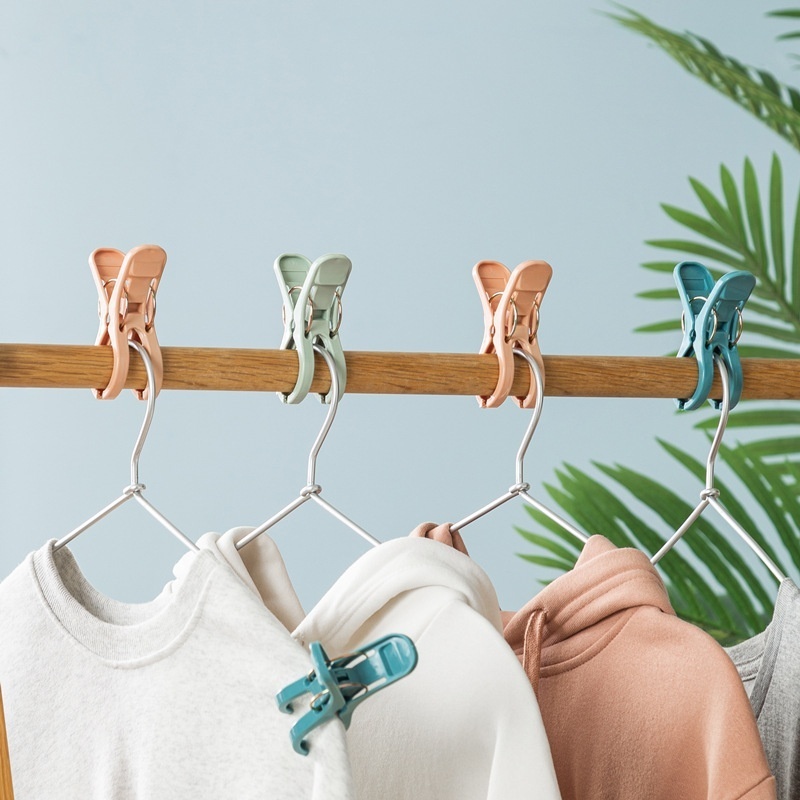Large Grabbing Clip Sun Drying Doll Windproof Clothes Clip Bed Sheet Clip Clothes Clip Socks Underwear Plastic Drying Strong Double Tooth Clip