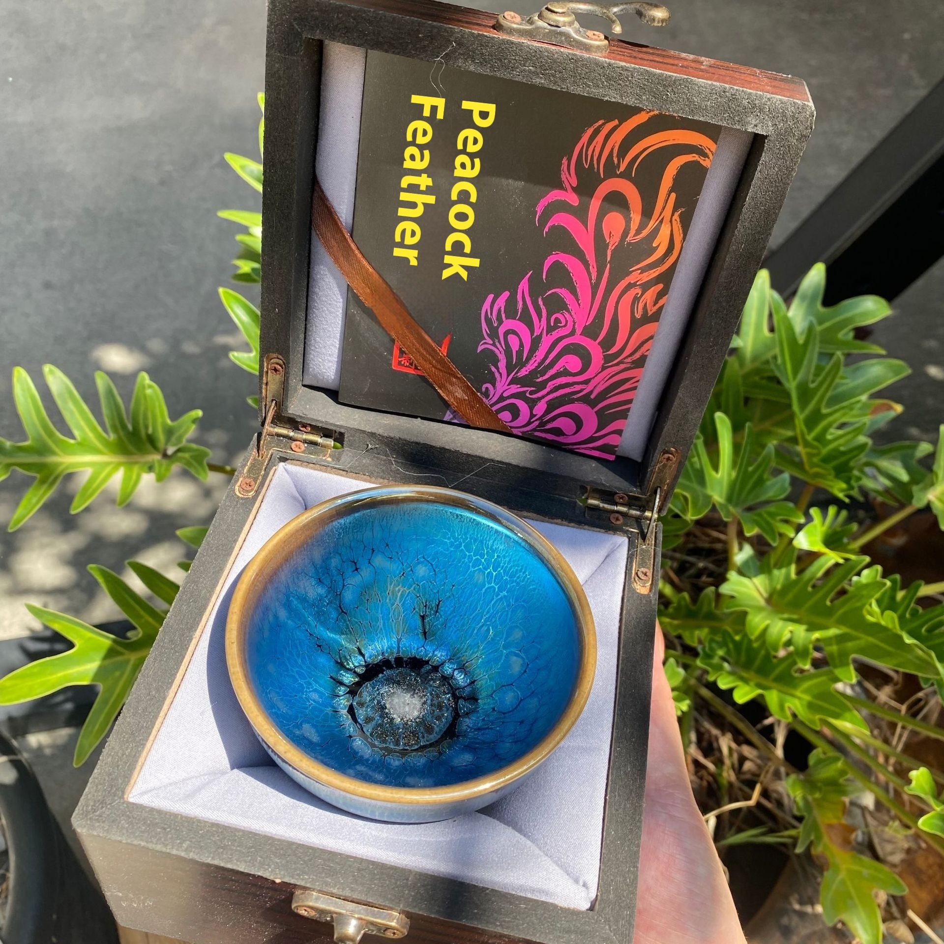 Blue Oil Drop Original Ore Tianmu Lamp Chinese Jianyang Jian Lamp Master Cup Pair Cup Large Iron Base Starry Sky Lamp Single Water