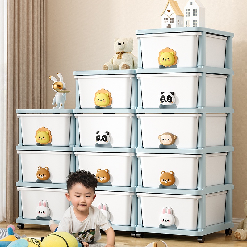 Drawer-Type Toy Storage Cabinet Snack Cabinet Children's Clothes Storage Box Bedside Table