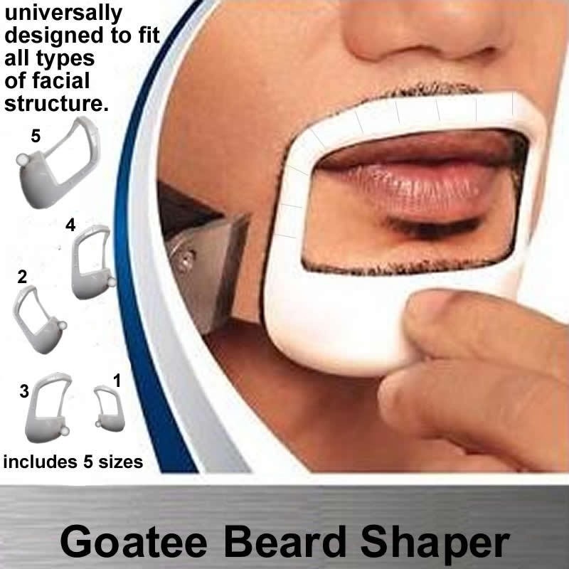 One-piece Dery No.7 Goatee Styling Template Beard Styling Template Set Of5 Sizes