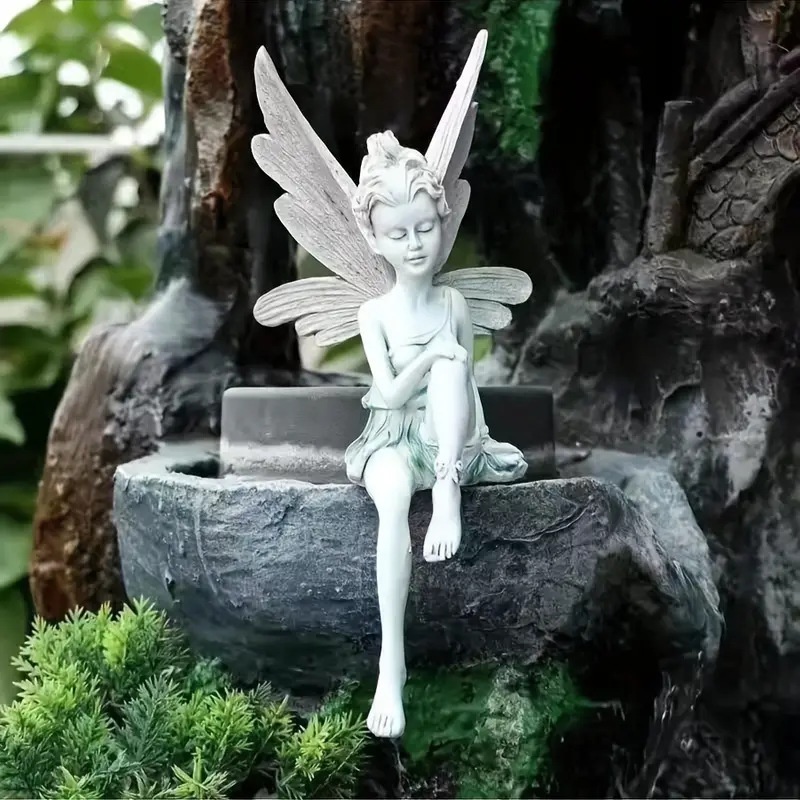 Popular Courtyard Flower Fairy Resin Crafts Ornaments Outdoor Garden Decoration Statue Ornaments