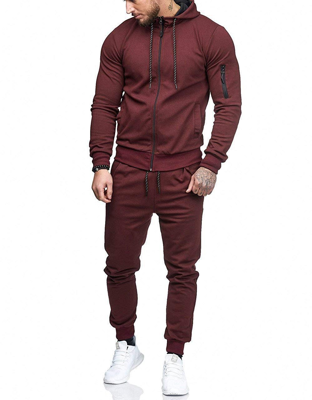 2019 Foreign Trade Autumn And Winter European And Americany Men's Sports Suit Arm Zipper Decoration Fitness Casual Wear