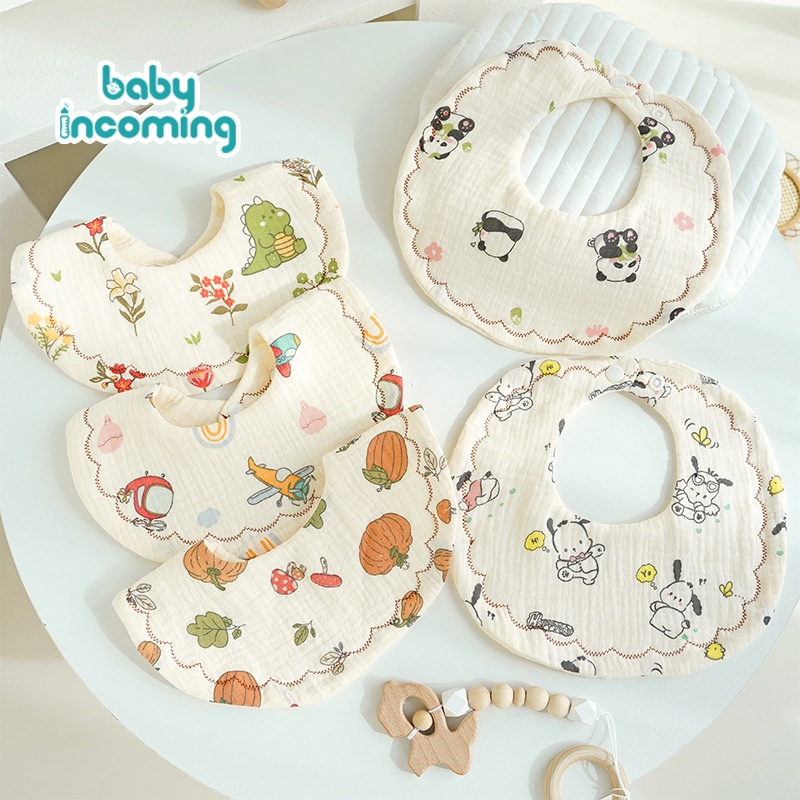 Six-layer Gauze Bib Forborns Cute Cartoon Bib For Baby To Absorb Water And Prevent Spitting Up Milk Bib For Baby Products