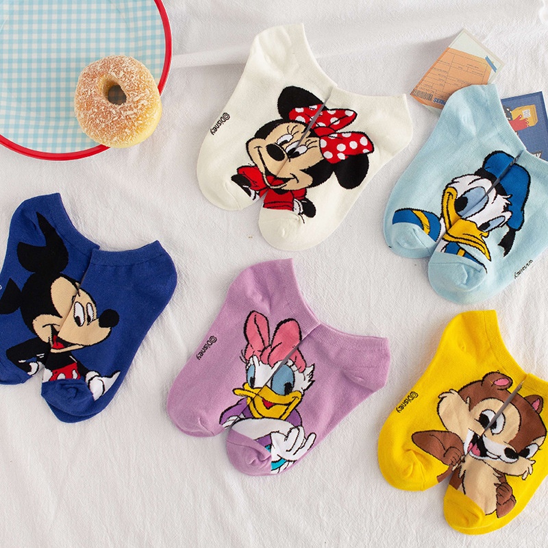 Socks For Women Spring And Summer Korean Version Cute Cartoon Boat Socks Cotton Japanese Style Personality Thin College Style Short Socks Girls Socks