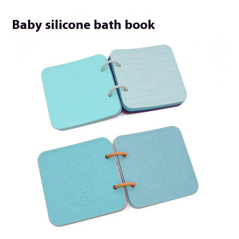 Baby Bath Toy Book Bathroom Silicone Soft Rubber Water Play Toy Educational Early Education Toy