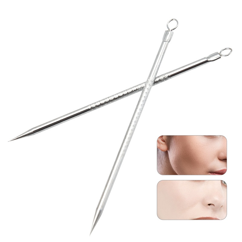 Home Creative Multifunctional Beauty Makeup Acne Squeeze Needle Double Head Acne Needle Stainless Steel90 Acne Needle Tool