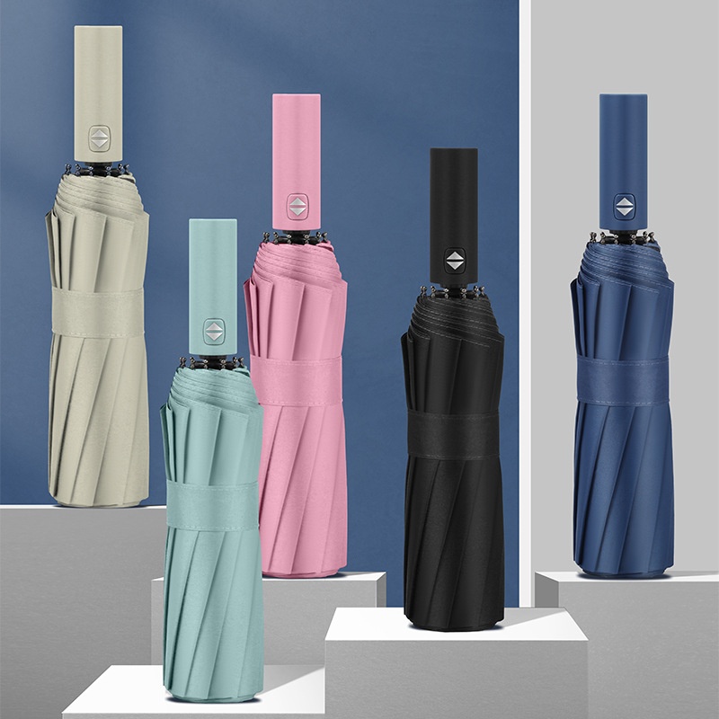 Printed Advertising Umbrella Fully Automatic Umbrella Male Large Dual-use Sunny Umbrella Female Student Sun Umbrella Manual Umbrella