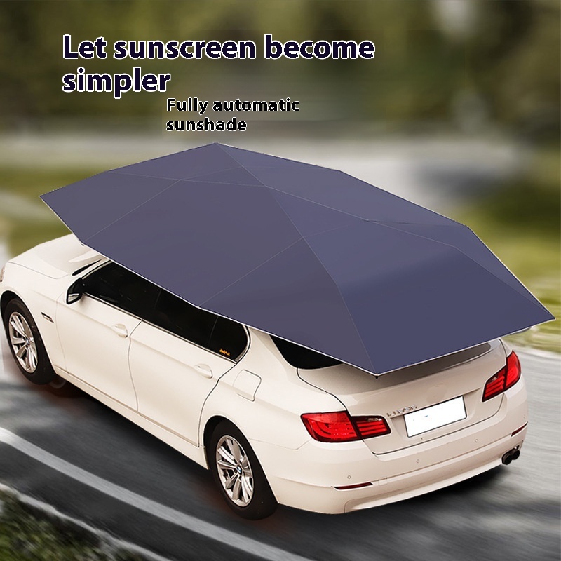 Fully Automatic Car Sunshade Intelligent Mobile Car Awning Summer Sun Protection Coach Car Umbrella Roof Folding Awning