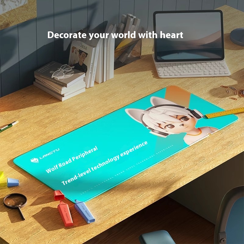 Langtu Mouse Pad Leather Large And Small Pad Office Computer Keyboard Pad Writing Desk Pad