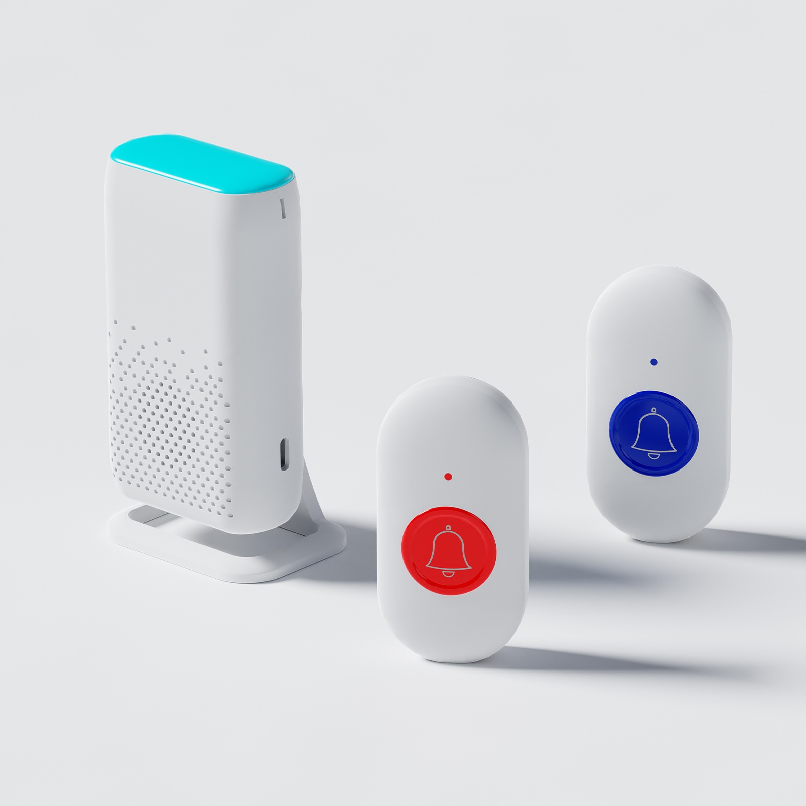 Boying D320 Wireless Emergency Call System Digital Two Drag One Old Man Pager Waterproof Flash Vibration Doorbell