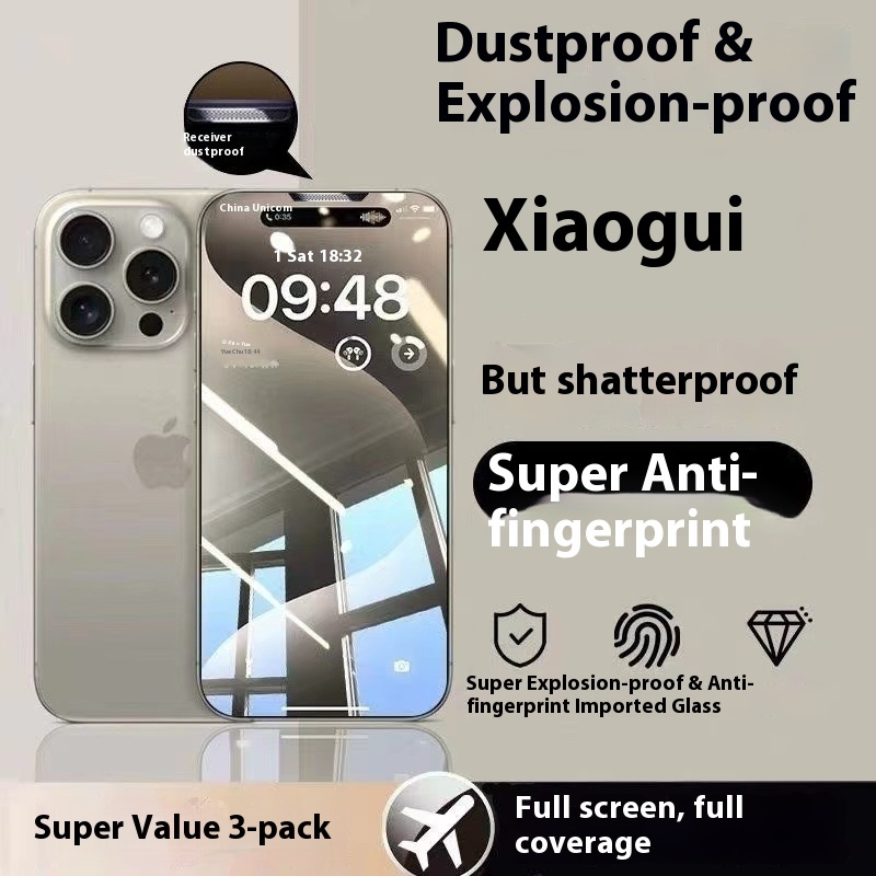 Suitable For Apple 13 Tempered Glass Screen Protector, IPhone 17 Pro Max Privacy Screen Protector, 16 Matte Anti-Drop And Dustproof, 14 Full Screen Coverage