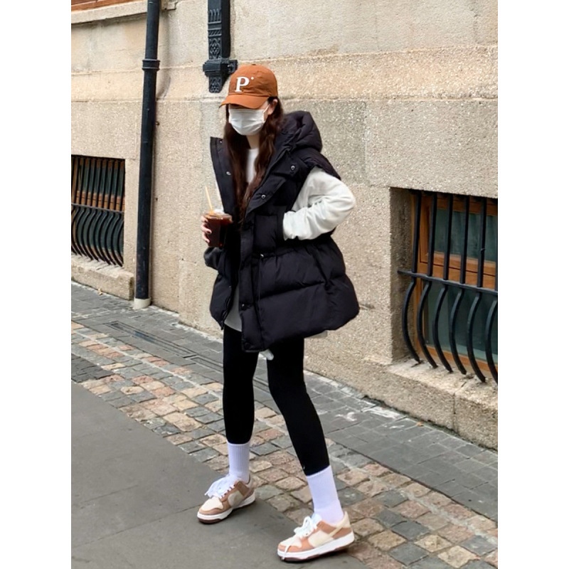 100kg Large Size Thickened Warm Vest For Women Autumn And Winter Korean Style Jacket Top For Women